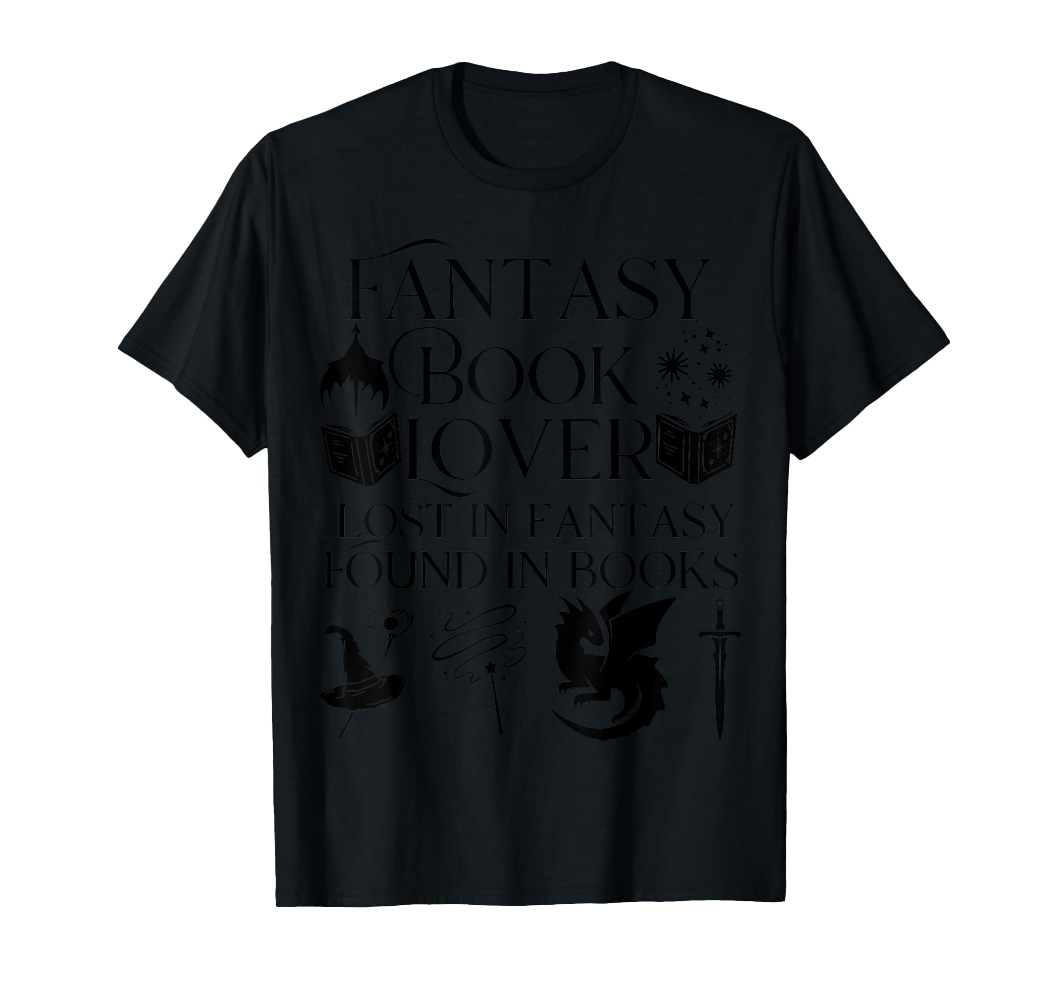 Fantasy Book Lover Dragons And Magic T-Shirt - Minimalist Print Unisex - T-Shirt, Sweatshirt, Hoodie