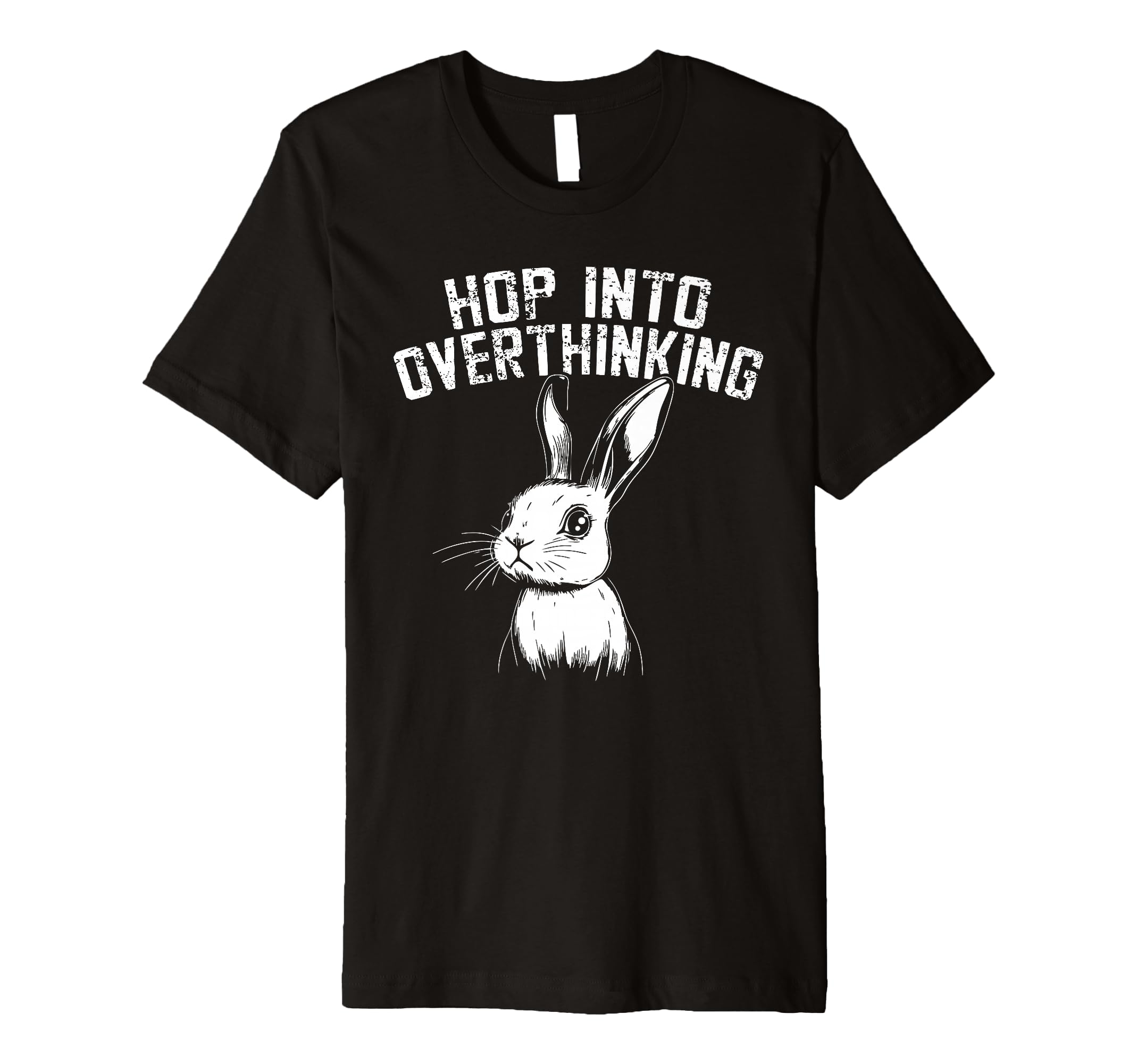 Bunny Fast Minded Overthinkers T-Shirt - Custom Art Print for Adults - T-Shirt, Sweatshirt, Hoodie