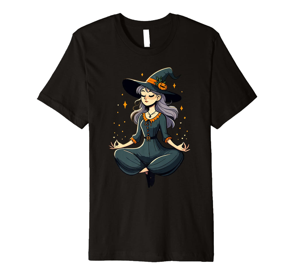 Meditation Witch Yoga Pose Relaxing Animal T-Shirt - Novelty Apparel Unisex - T-Shirt, Sweatshirt, Hoodie