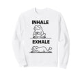 Funny Yoga Inhale Exhale Pooping Animal Sweatshirt - Graphic Print Unisex - T-Shirt, Sweatshirt, Hoodie