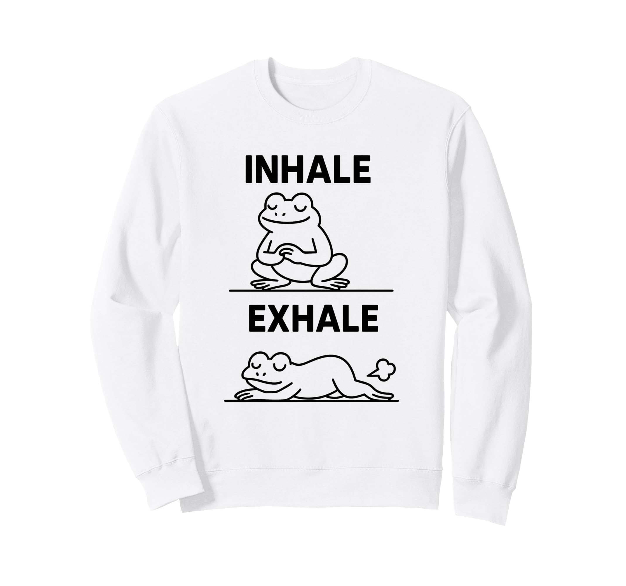 Funny Yoga Inhale Exhale Pooping Animal Sweatshirt - Graphic Print Unisex - T-Shirt, Sweatshirt, Hoodie
