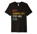 Funny Dad Best Siamese Cat Step Dad T-Shirt - Aesthetic Graphic Unisex - T-Shirt, Sweatshirt, Hoodie