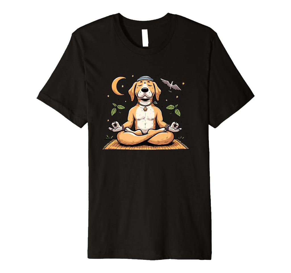 Meditation Dog Yoga Pose Relaxing Animal T-Shirt - Graphic Print Men Women - T-Shirt, Sweatshirt, Hoodie