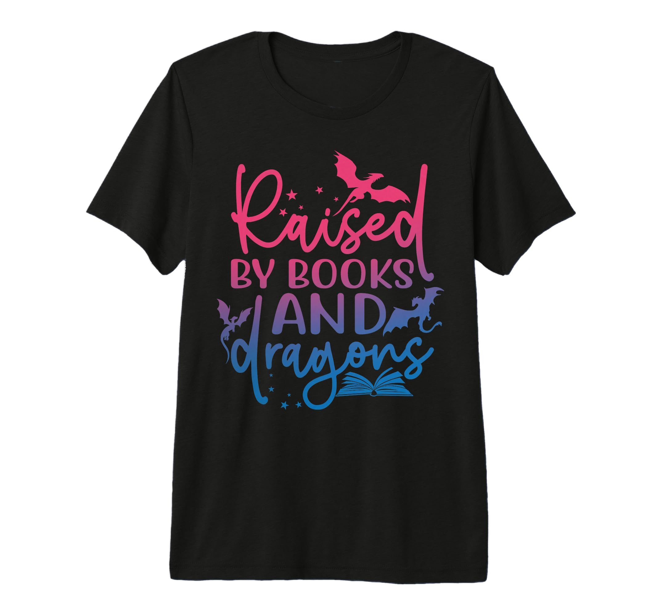 Raised Books And Dragons Fantasy T-Shirt - Casual Everyday Wear for Adults - T-Shirt, Sweatshirt, Hoodie