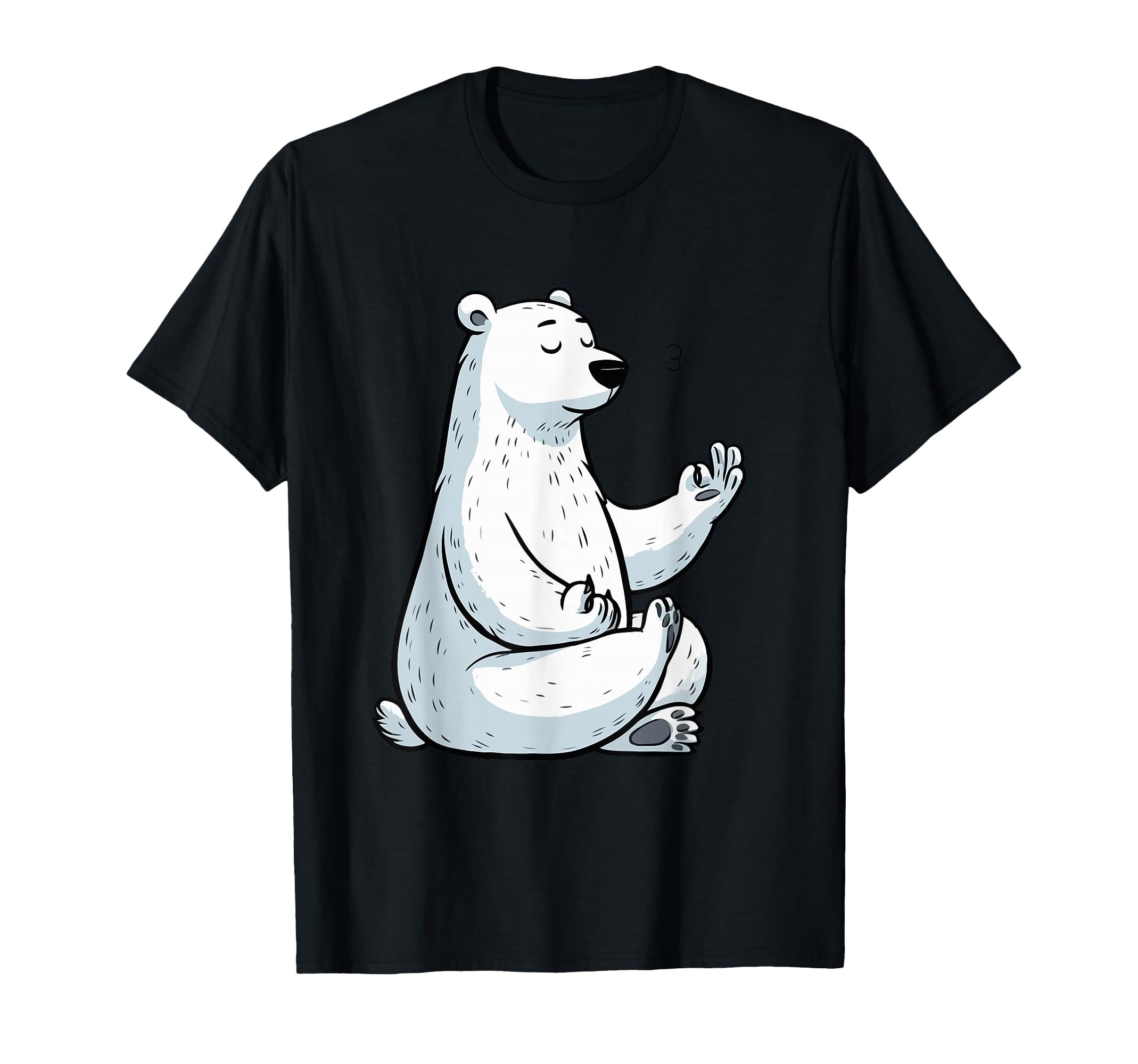 Meditation Polar Bear Yoga Pose T-Shirt - Custom Art Print Men Women - T-Shirt, Sweatshirt, Hoodie
