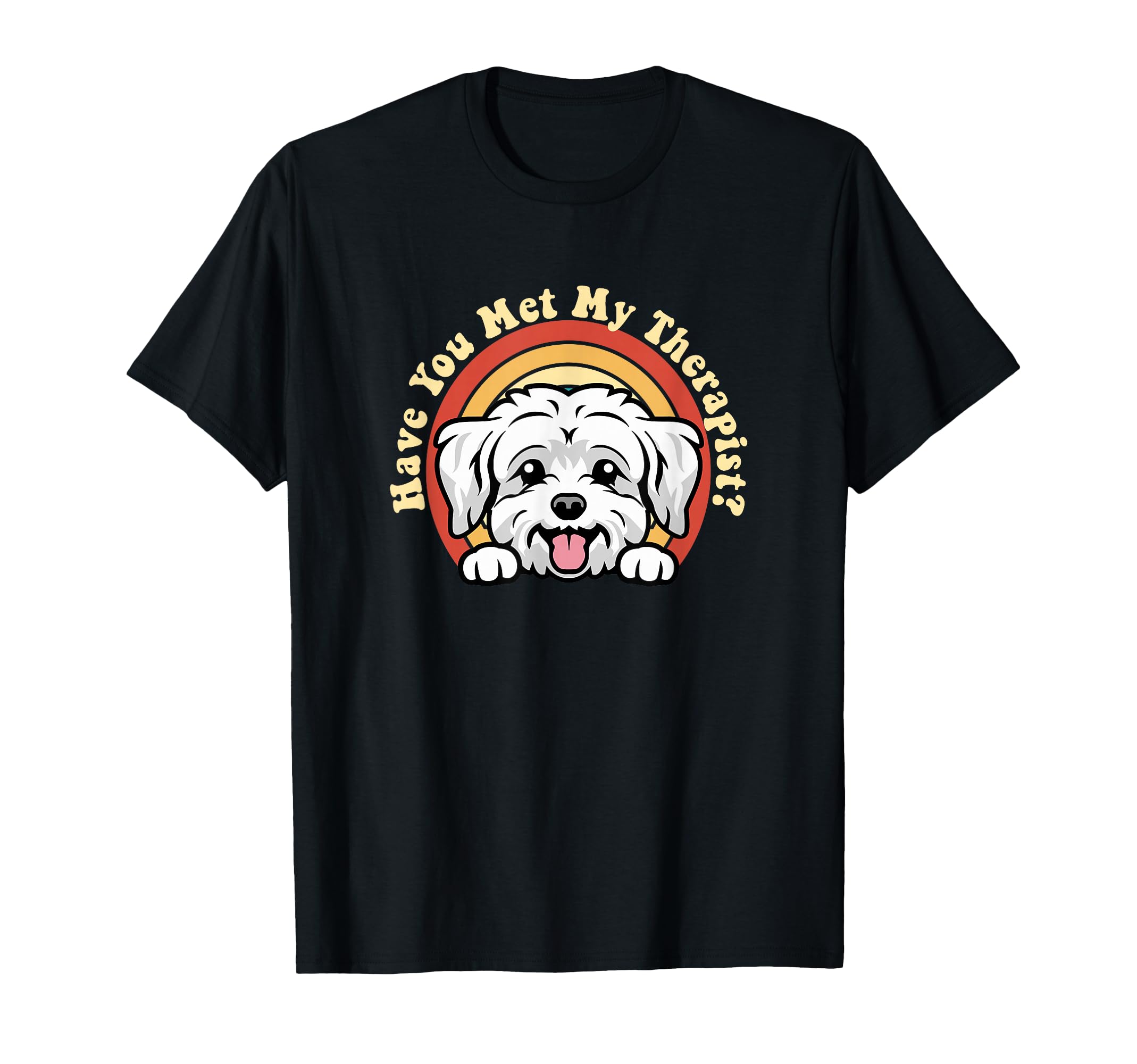 Emotional Support Therapy Dog Maltese T-Shirt - Fun Novelty Design Unisex - T-Shirt, Sweatshirt, Hoodie