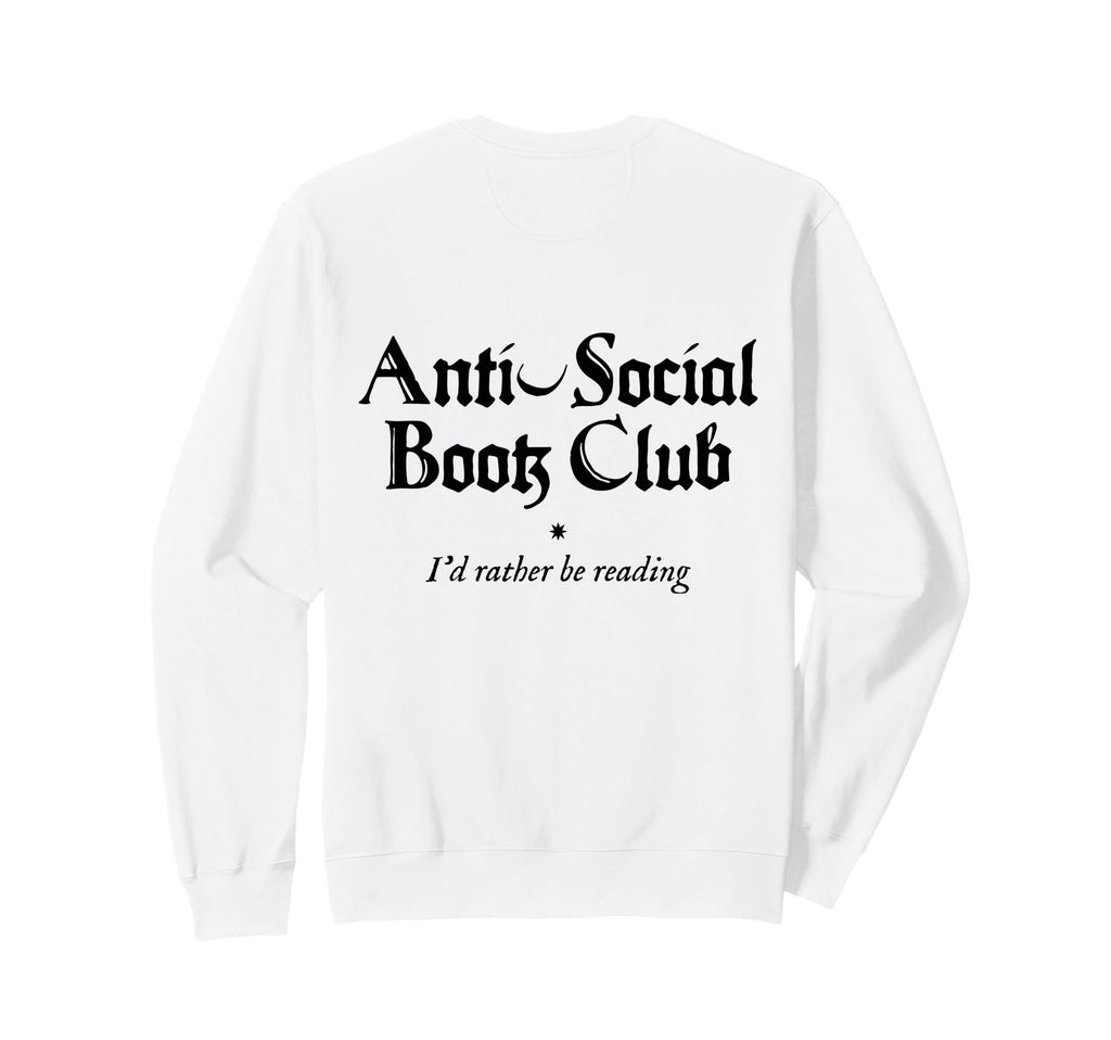 Anti Social Book Club Introverted Sweatshirt - Fun Novelty Design Unisex - T-Shirt, Sweatshirt, Hoodie
