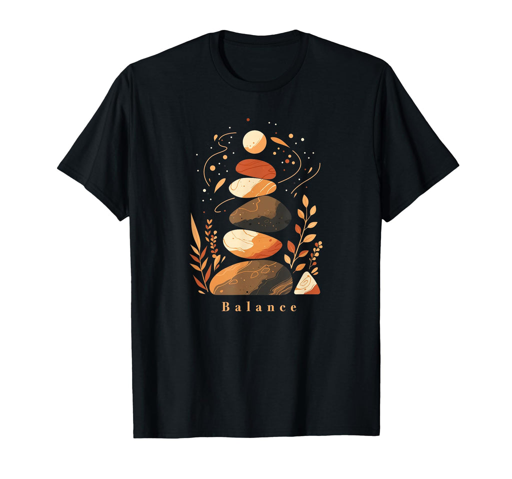 Zen Balancing Stones Art Mindfulness And T-Shirt - Custom Art Print Unisex - T-Shirt, Sweatshirt, Hoodie