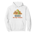 Books Are My Treasure Dragon Reading Hoodie - Trendy Graphic Unisex - T-Shirt, Sweatshirt, Hoodie