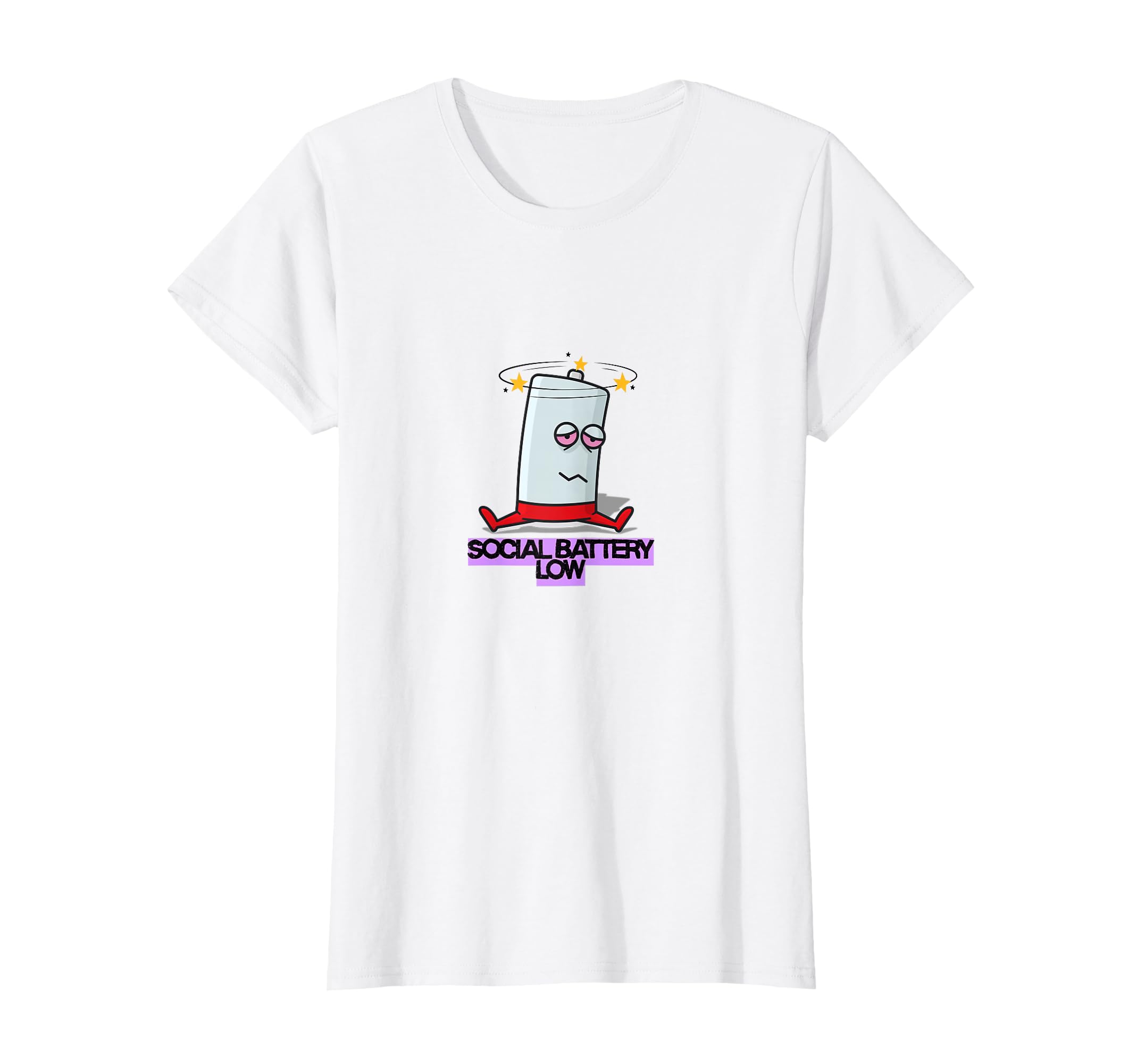 Social Battery Low Funny Introvert T-Shirt - Custom Art Print Men Women - T-Shirt, Sweatshirt, Hoodie
