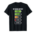 Battery Low Energy Anti Social Introverts T-Shirt - Custom Art Print Unisex - T-Shirt, Sweatshirt, Hoodie