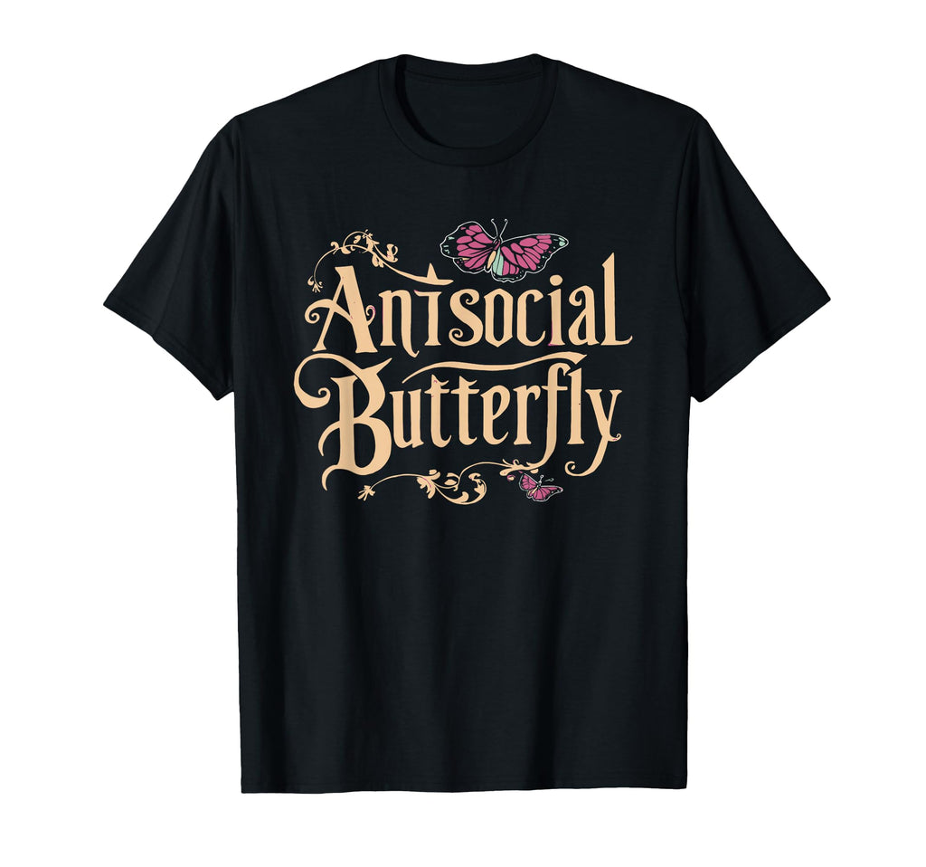 Antisocial Butterfly T-Shirt - Minimalist Print Unisex - T-Shirt, Sweatshirt, Hoodie