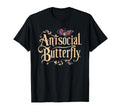 Antisocial Butterfly T-Shirt - Minimalist Print Unisex - T-Shirt, Sweatshirt, Hoodie