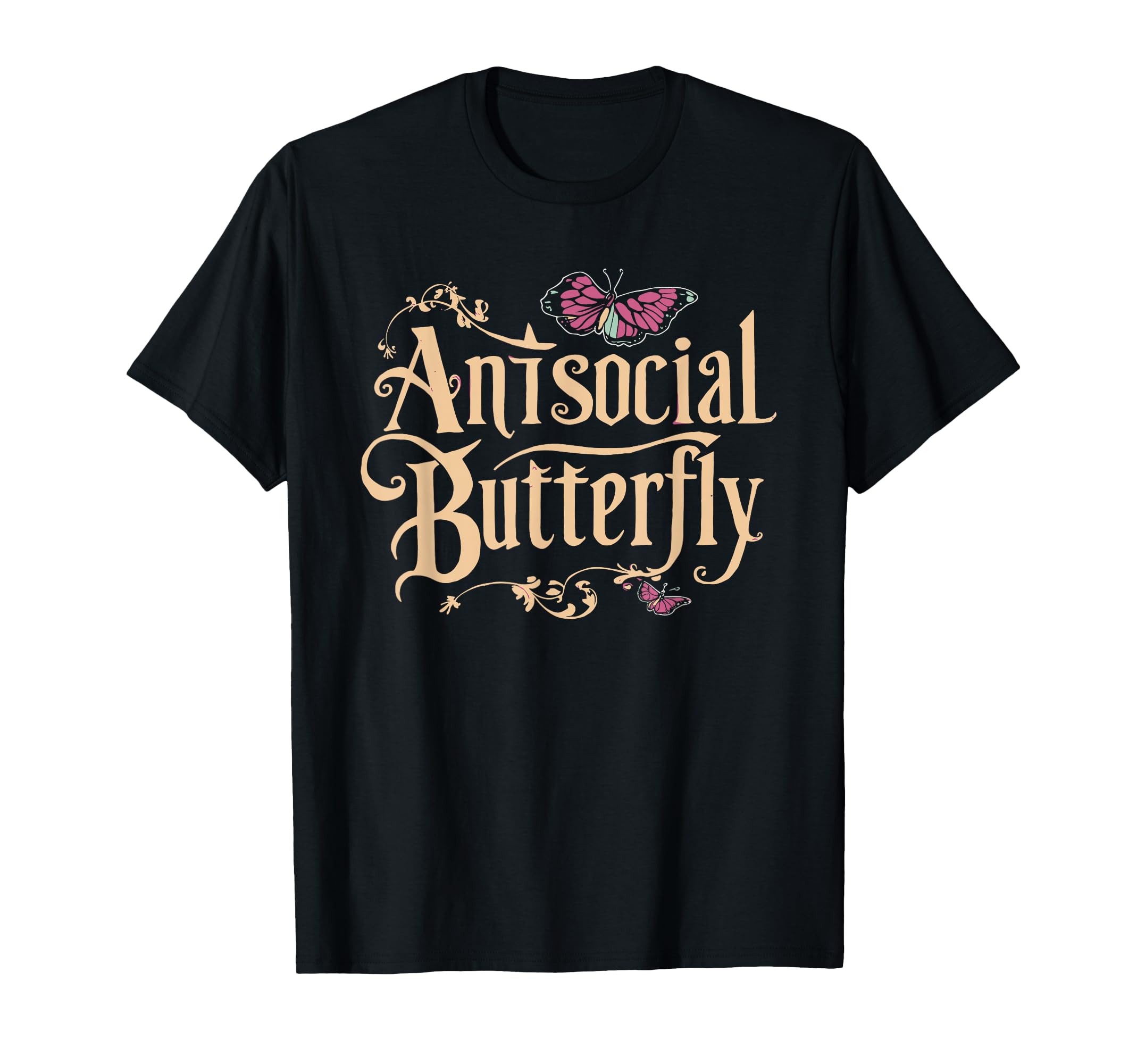 Antisocial Butterfly T-Shirt - Minimalist Print Unisex - T-Shirt, Sweatshirt, Hoodie