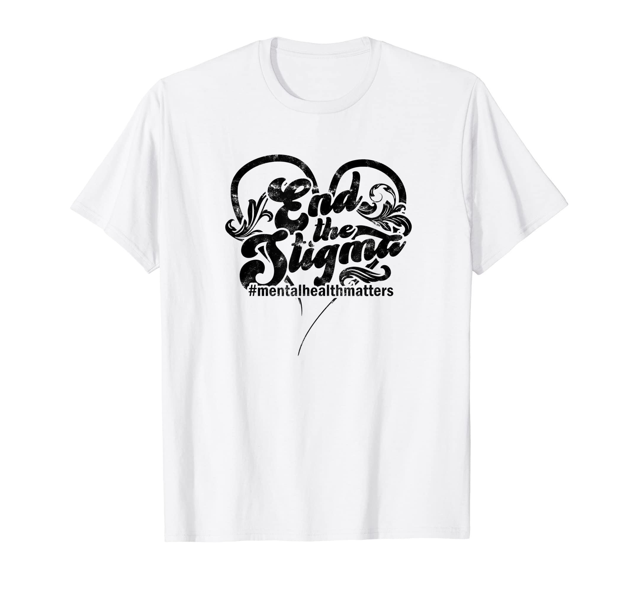 End Stigma Mentalhealthmatters Therapy T-Shirt - Minimalist Print Men Women - T-Shirt, Sweatshirt, Hoodie