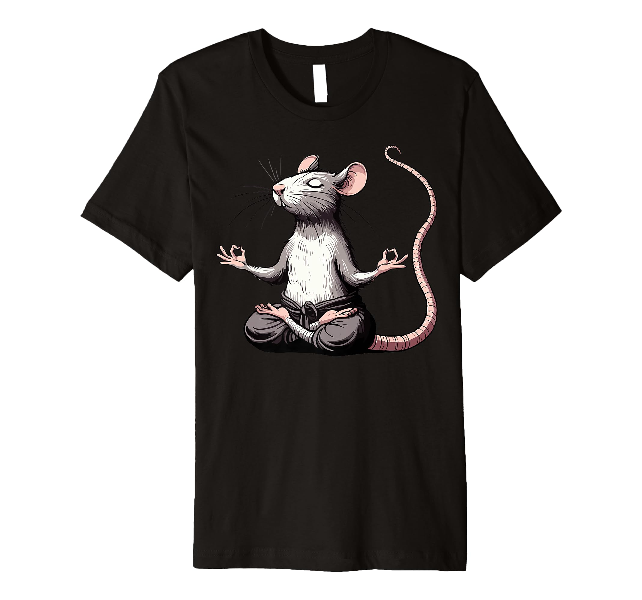 Meditation Rat Mouse Yoga Pose T-Shirt - Casual Everyday Wear Unisex - T-Shirt, Sweatshirt, Hoodie