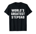Worlds Greatest Step Dad Funny Family T-Shirt - Minimalist Print Unisex - T-Shirt, Sweatshirt, Hoodie