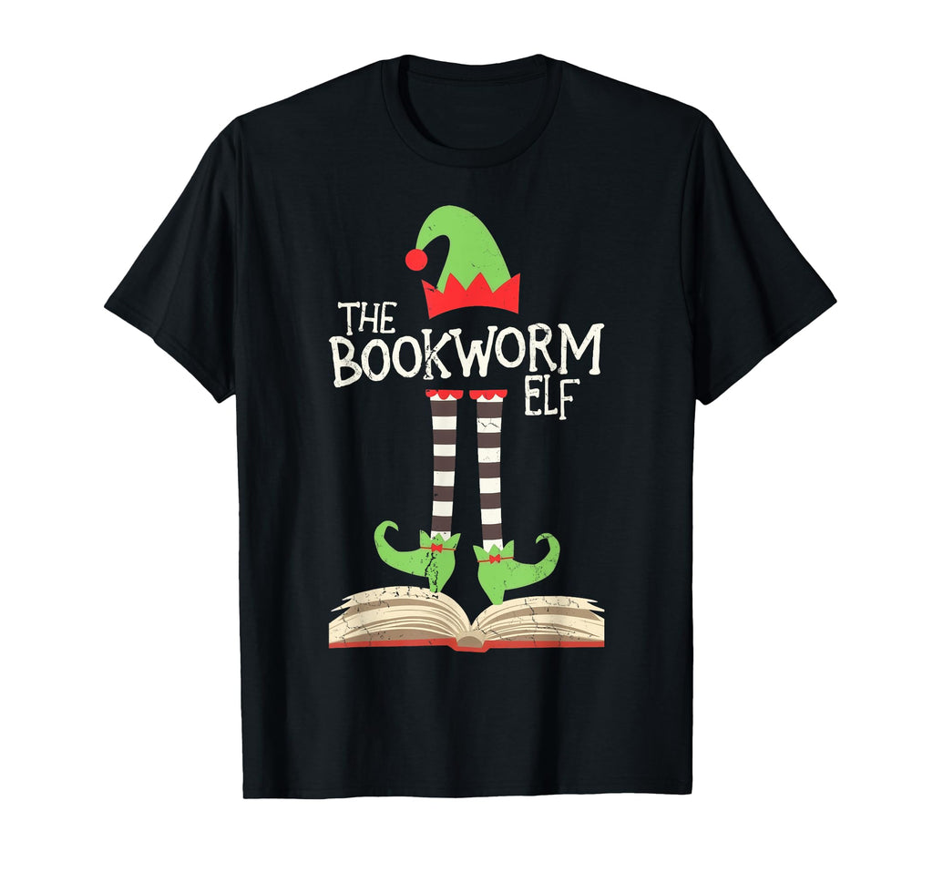 Holiday Book Book Bookworm Elf T-Shirt - Aesthetic Graphic Men Women - T-Shirt, Sweatshirt, Hoodie