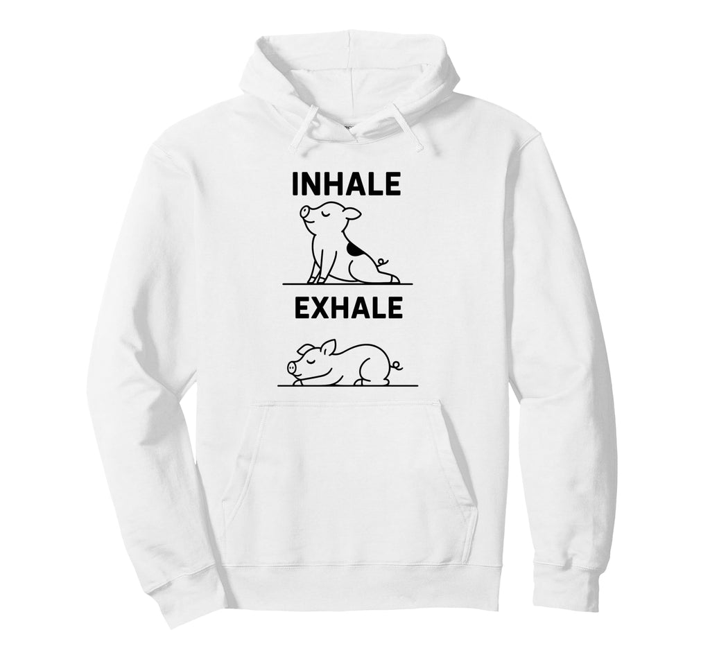 Funny Yoga Inhale Exhale Pooping Animal Hoodie - Custom Art Print Unisex - T-Shirt, Sweatshirt, Hoodie