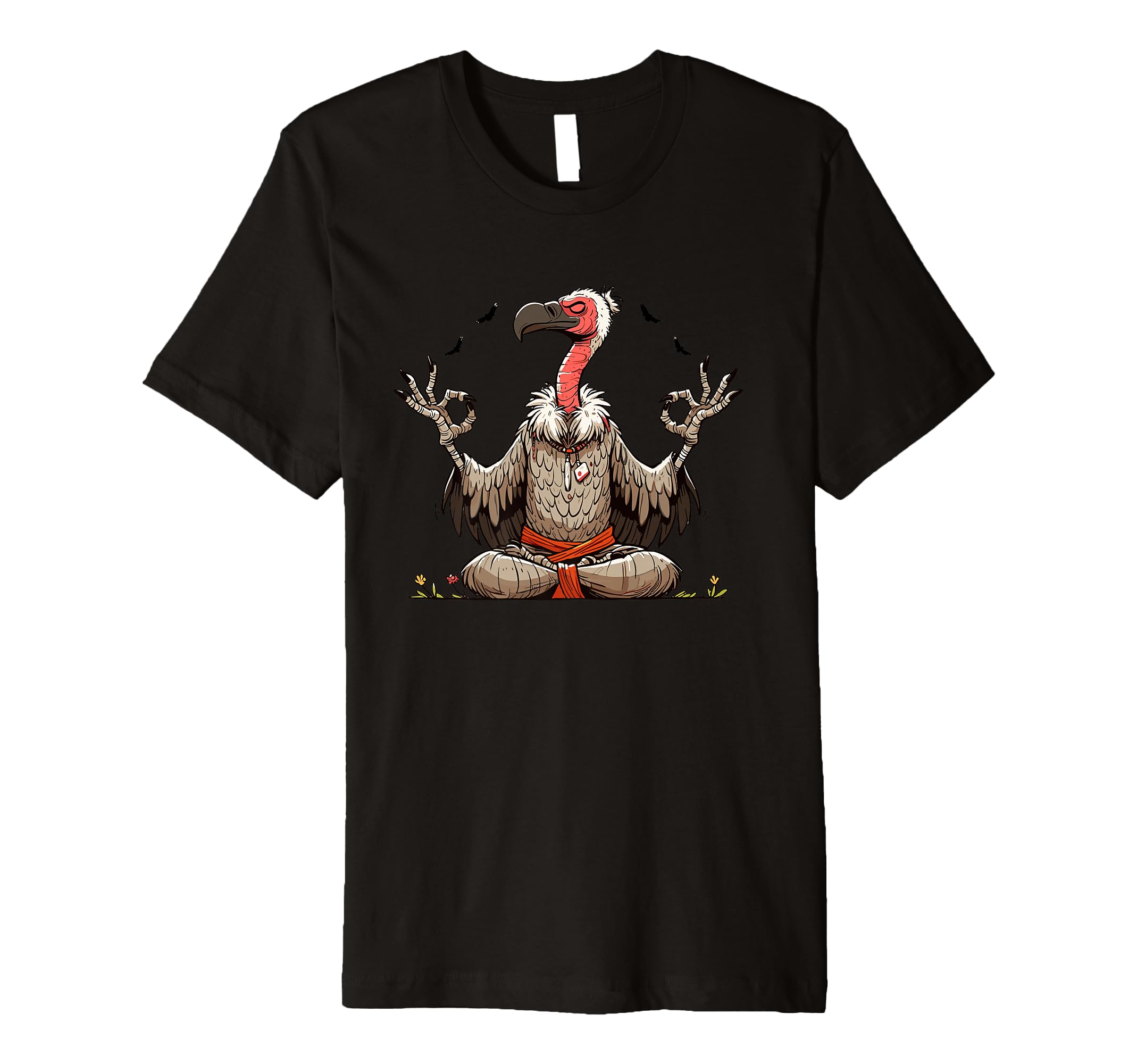 Meditation Vulture Yoga Pose T-Shirt - Fun Novelty Design Men Women - T-Shirt, Sweatshirt, Hoodie