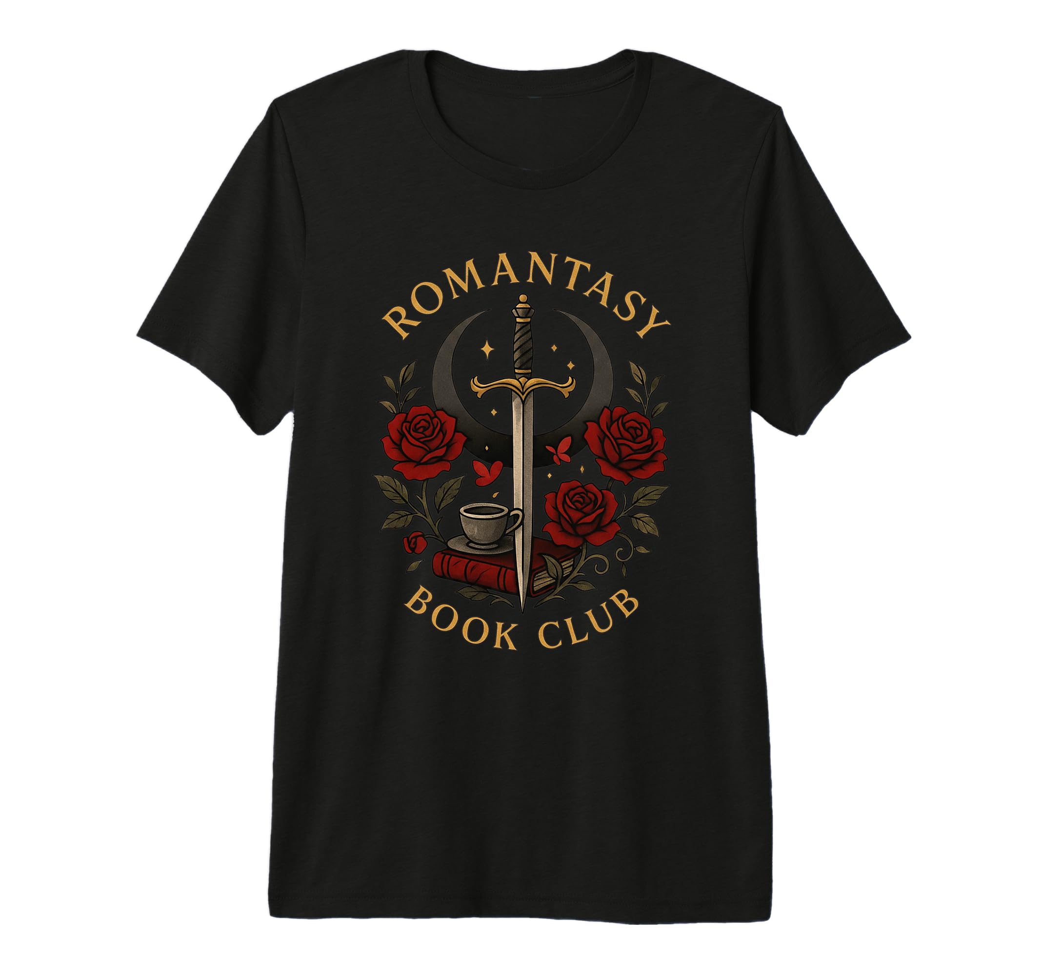 Romantasy Book Club Coffee Sword T-Shirt - Custom Art Print Men Women - T-Shirt, Sweatshirt, Hoodie