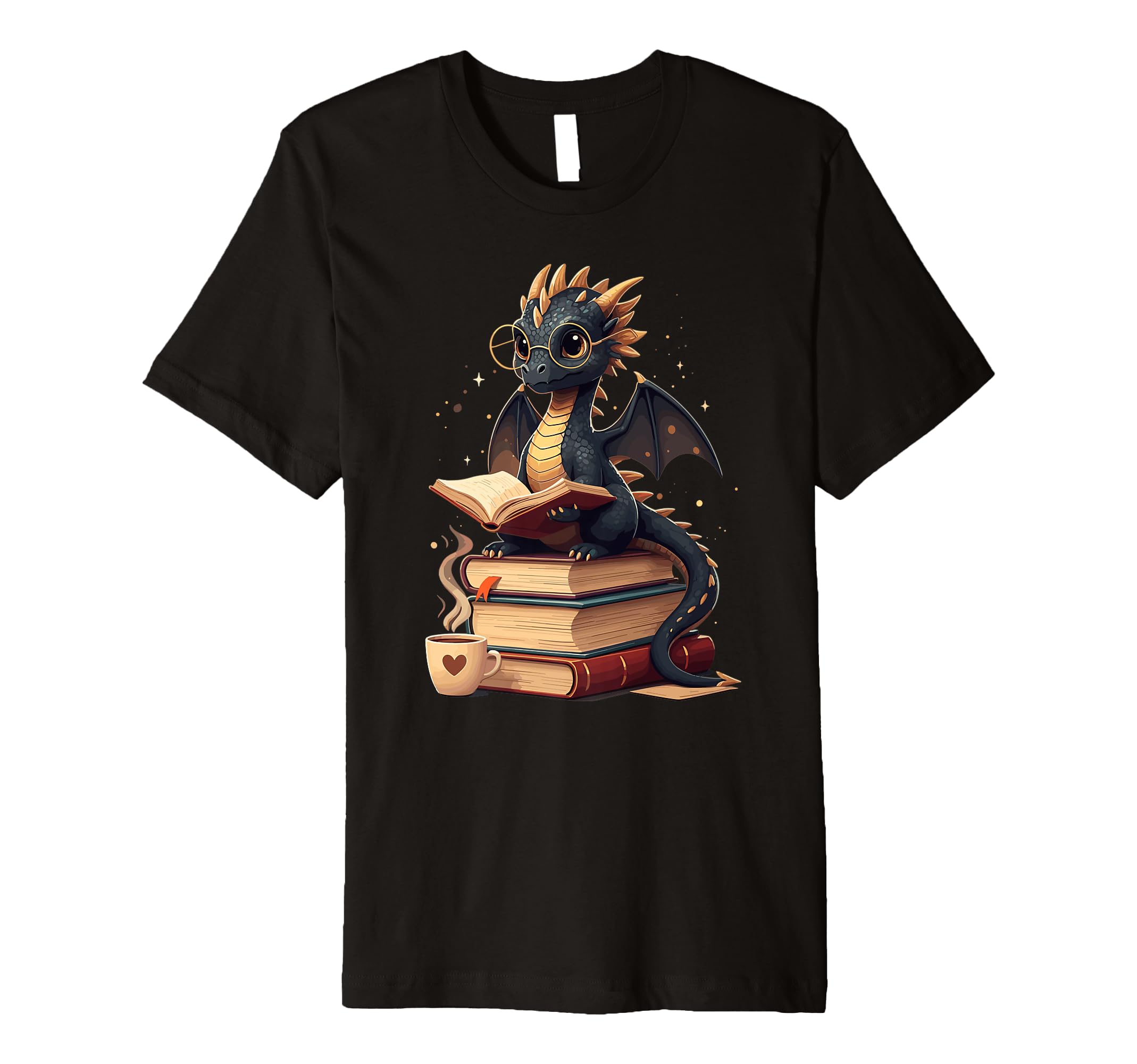 Dragon Reading Book Bookworm Dragons Books T-Shirt - Unique Graphic Unisex - T-Shirt, Sweatshirt, Hoodie