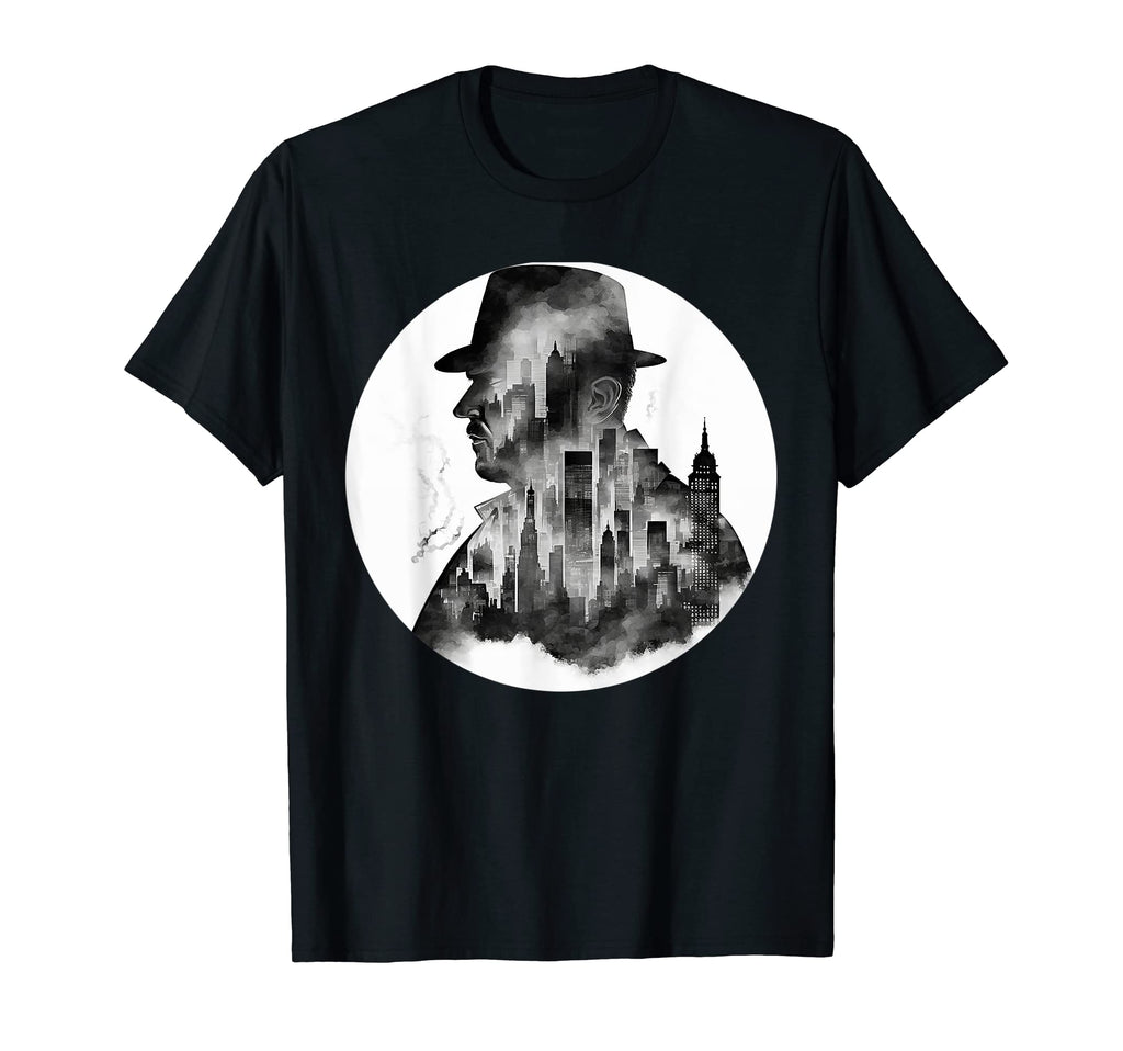 Private Eye Or Detective Silhouette T-Shirt - Custom Art Print for Adults - T-Shirt, Sweatshirt, Hoodie