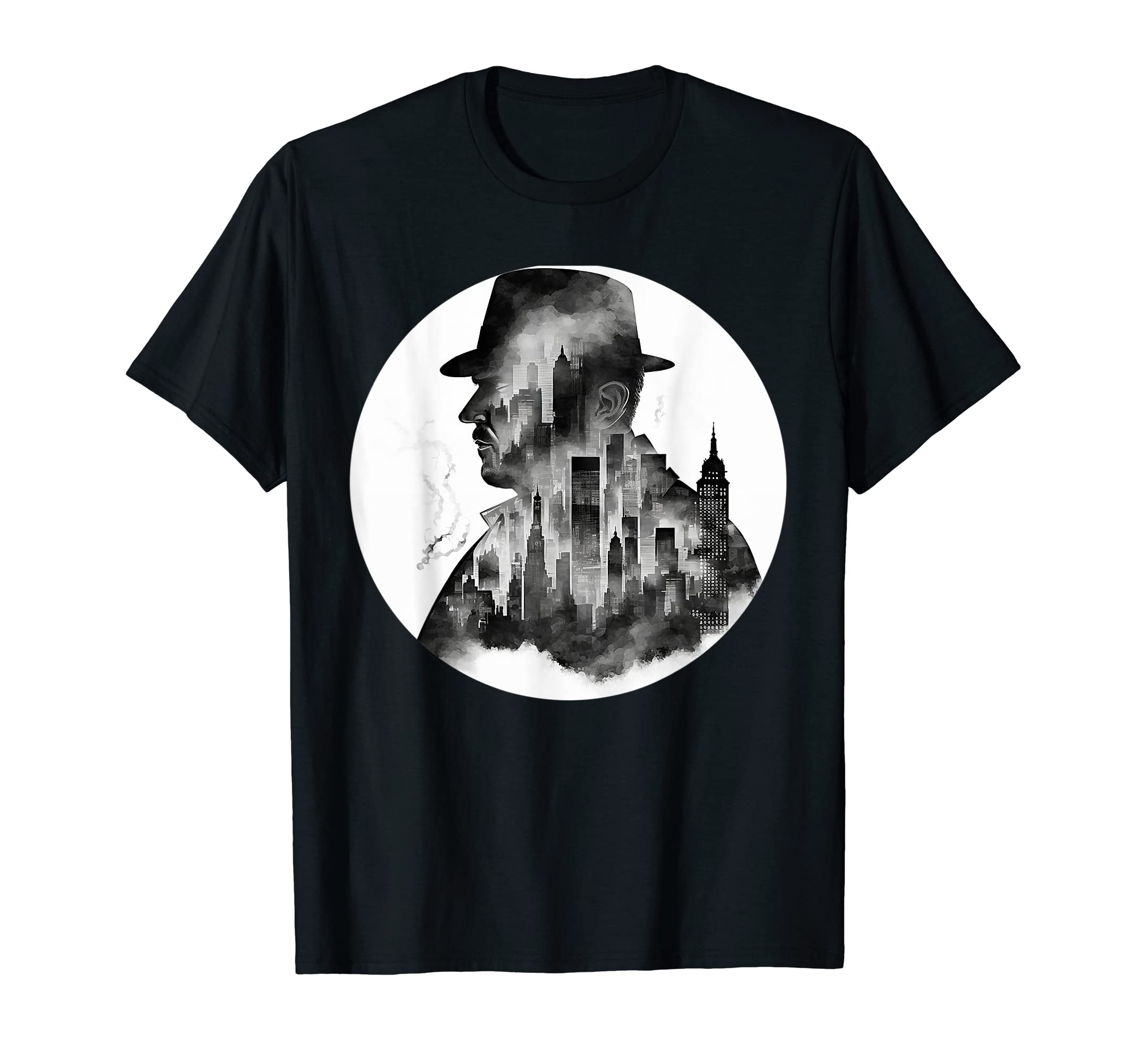 Private Eye Or Detective Silhouette T-Shirt - Custom Art Print for Adults - T-Shirt, Sweatshirt, Hoodie