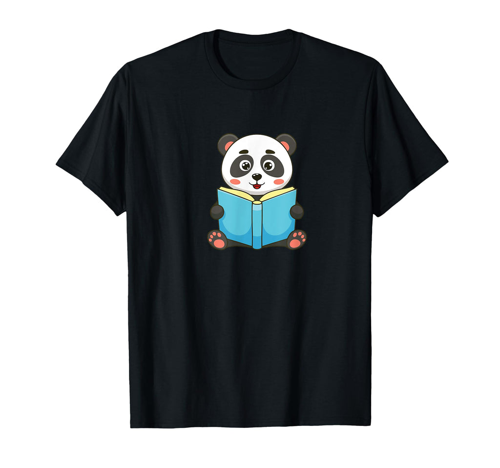 Panda Reading Books Student Literature T-Shirt - Unique Graphic Men Women - T-Shirt, Sweatshirt, Hoodie