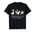Funny Festive Geese Overstimulated T-Shirt - Minimalist Print for Adults - T-Shirt, Sweatshirt, Hoodie
