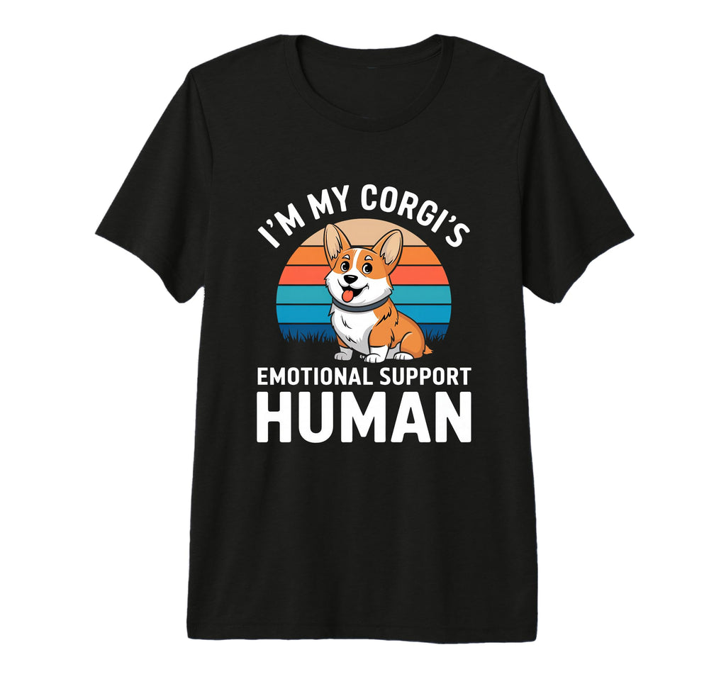 Im My Corgis Emotional Support Human T-Shirt - Minimalist Print Men Women - T-Shirt, Sweatshirt, Hoodie
