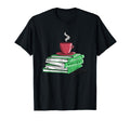 Coffee And Books Lover Red And Green T-Shirt - Unique Graphic Unisex - T-Shirt, Sweatshirt, Hoodie