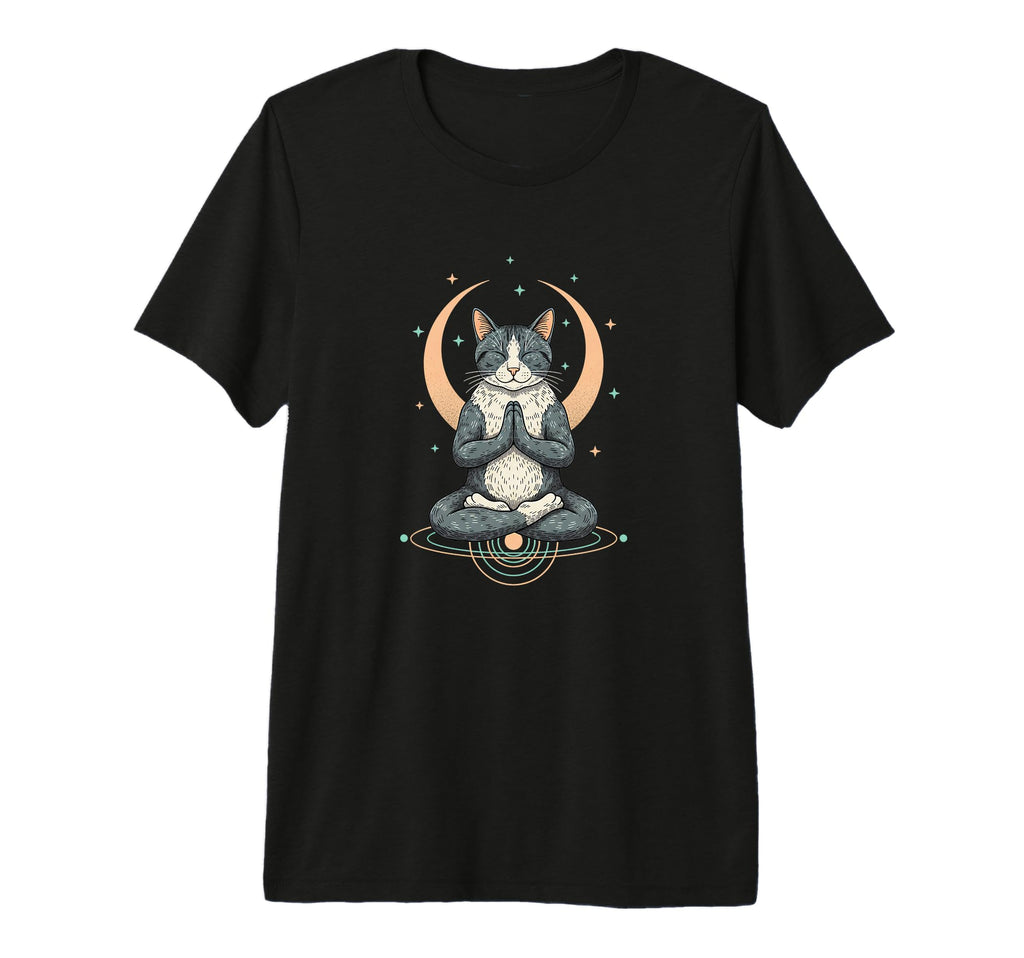 Meditating Cat Zen Pose Buddhism T-Shirt - Streetwear Style for Adults - T-Shirt, Sweatshirt, Hoodie