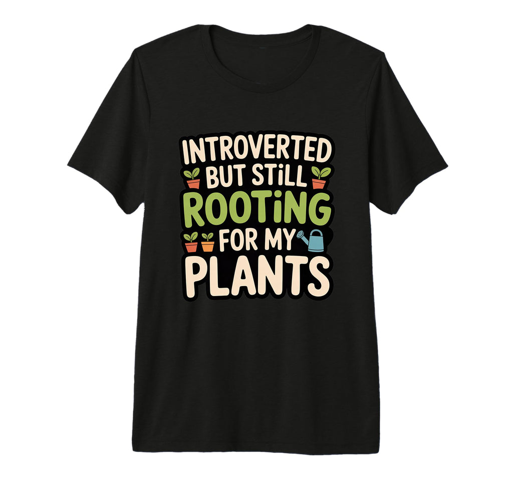 Introverted But Rooting My Plants T-Shirt - Aesthetic Graphic Men Women - T-Shirt, Sweatshirt, Hoodie