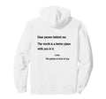 Dear Person Behind Me You Are Enough Hoodie - Streetwear Style for Adults - T-Shirt, Sweatshirt, Hoodie