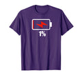 Battery 1 Remaining Battery Low Battery T-Shirt - Trendy Graphic Unisex - T-Shirt, Sweatshirt, Hoodie
