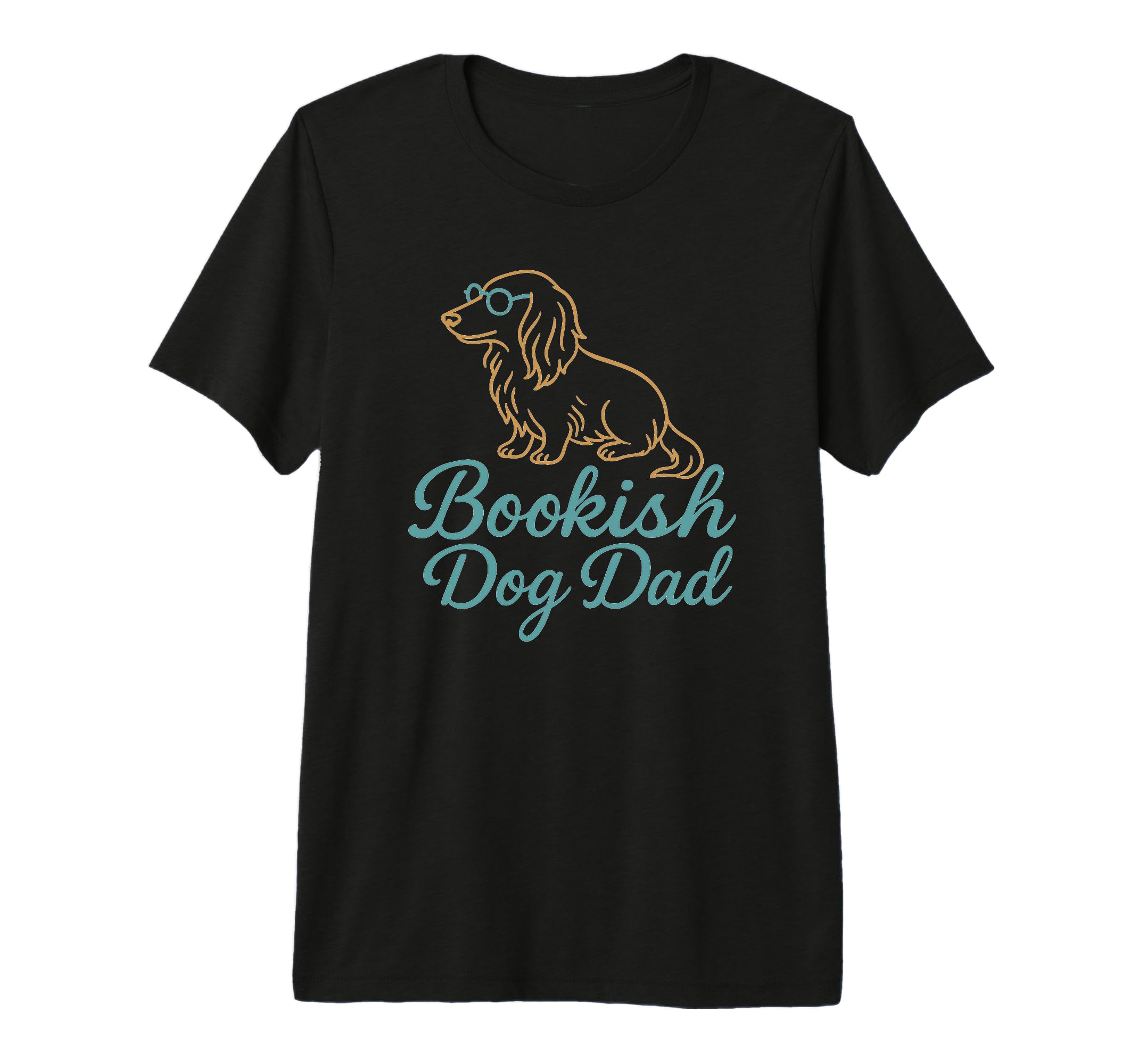 Bookish Dog Dad Dachshund T-Shirt - Casual Everyday Wear for Adults - T-Shirt, Sweatshirt, Hoodie