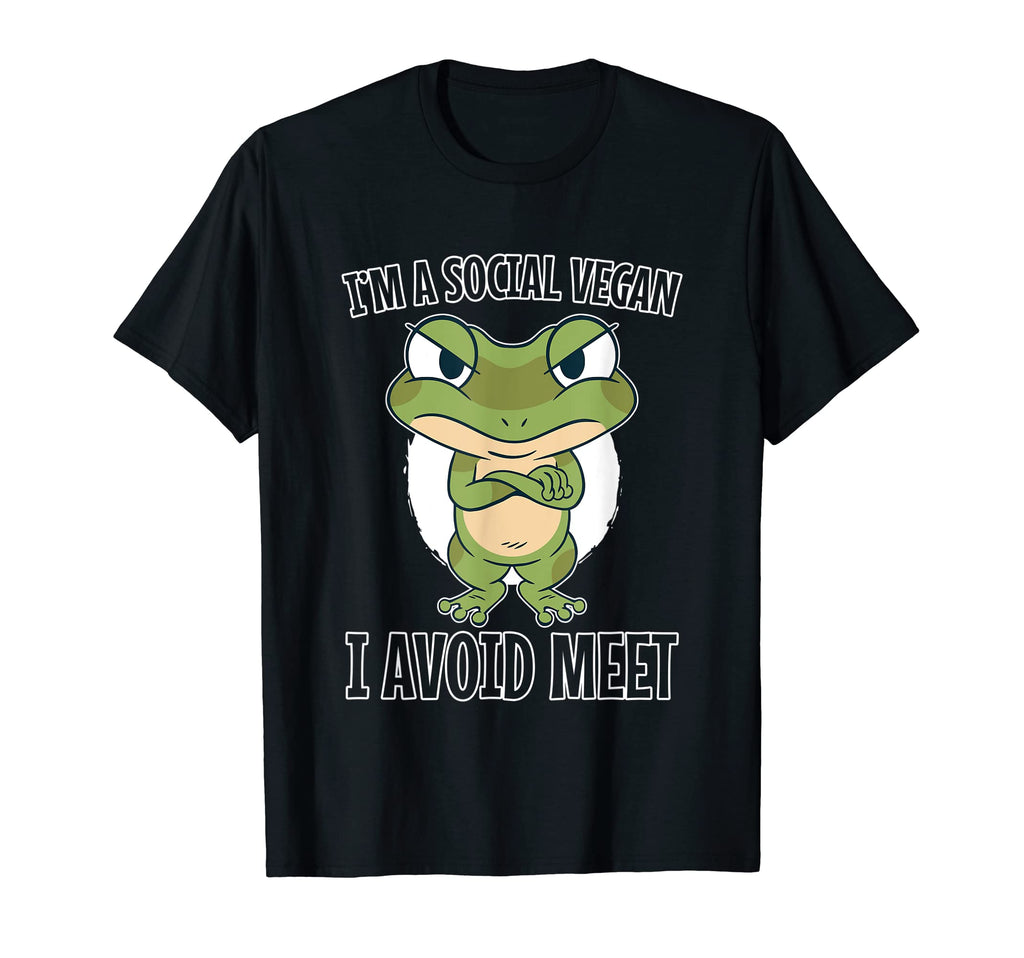 Im Social Vegan I Avoid Meet Funny T-Shirt - Unique Graphic Men Women - T-Shirt, Sweatshirt, Hoodie