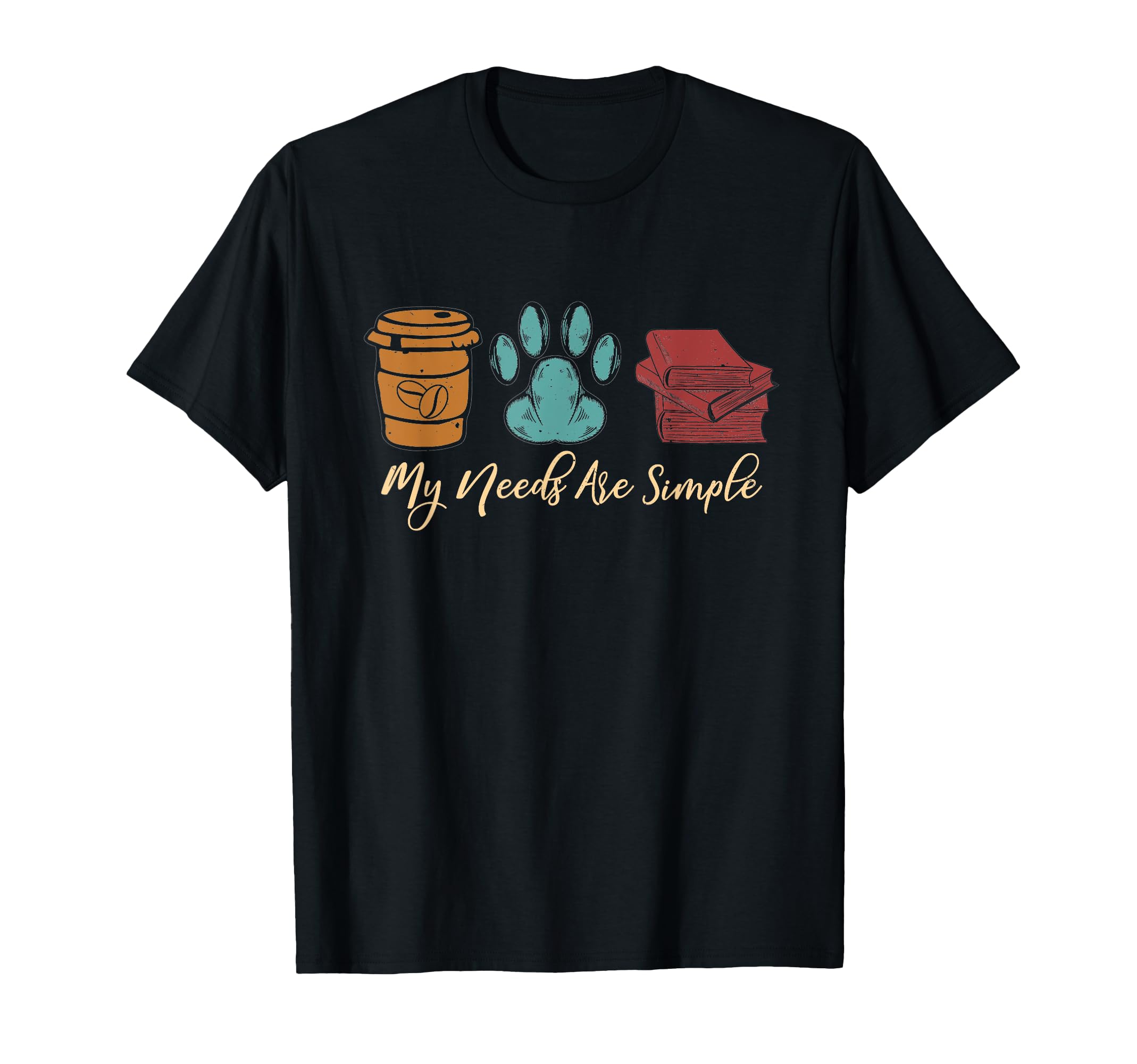 Book Lover Reader Funny Coffee Dog T-Shirt - Fun Novelty Design for Adults - T-Shirt, Sweatshirt, Hoodie