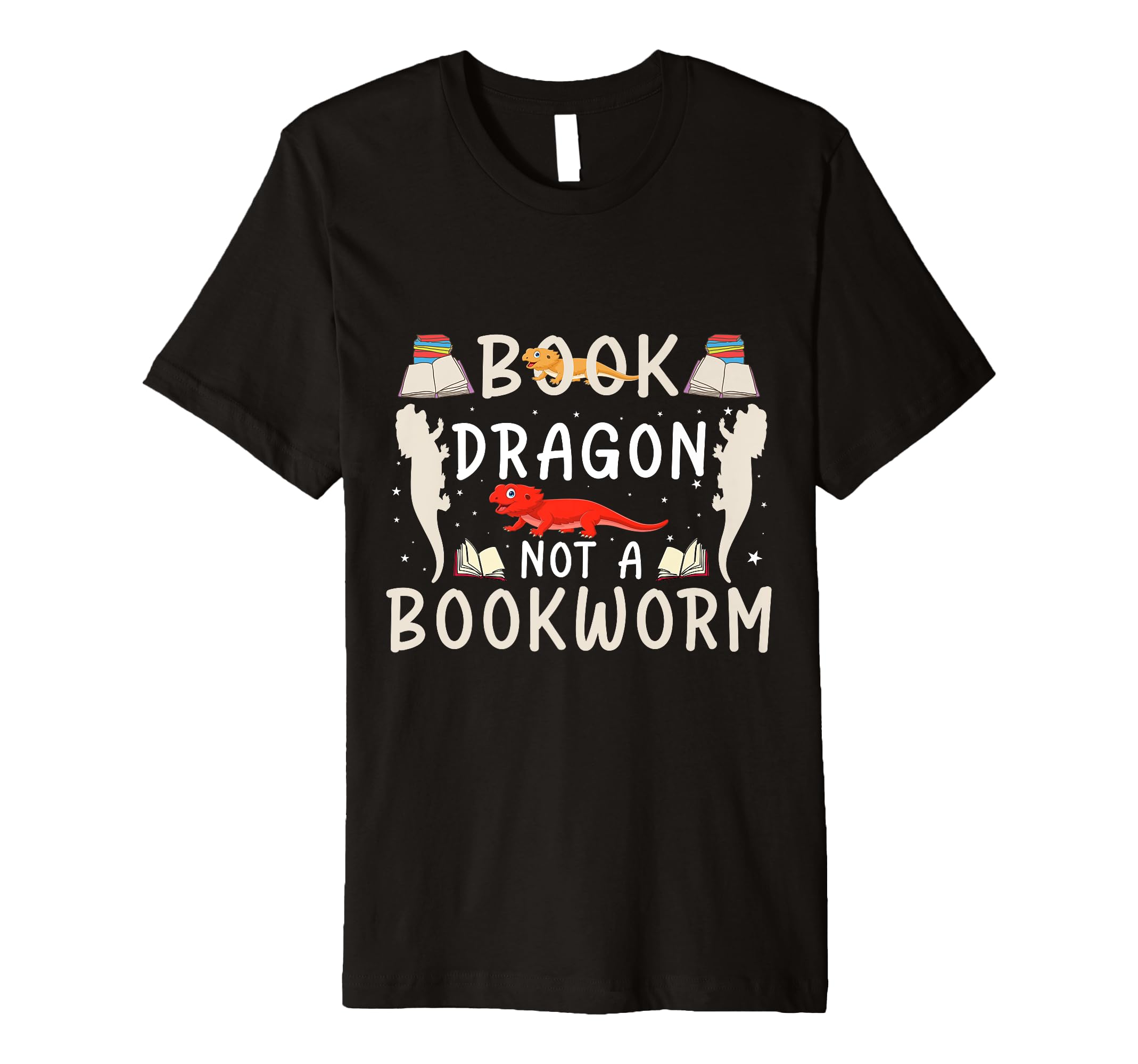 Book Dragon Not Bookworm Reading T-Shirt - Custom Art Print for Adults - T-Shirt, Sweatshirt, Hoodie