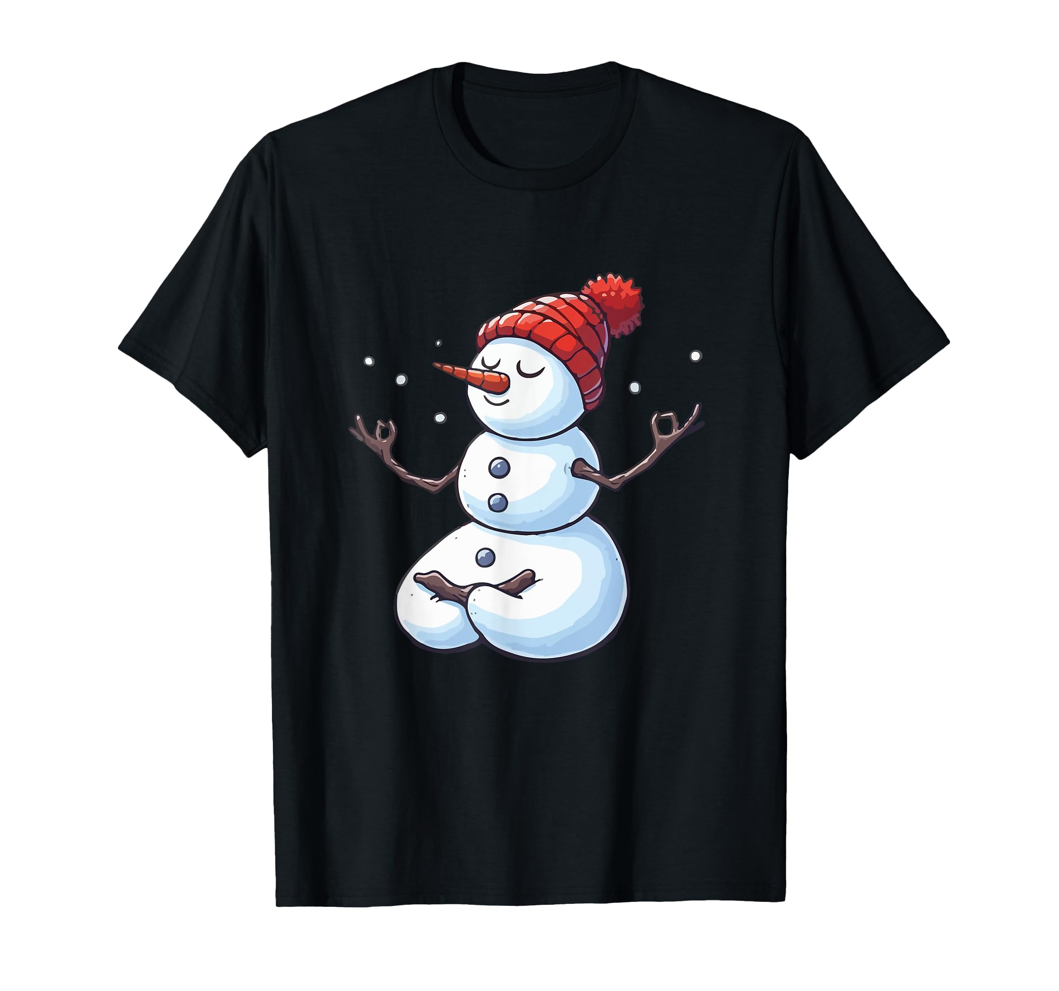 Meditation Snowman Yoga Pose Relaxing T-Shirt - Streetwear Style Unisex - T-Shirt, Sweatshirt, Hoodie