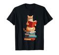 Book Cat Nine Lives Adventure T-Shirt - Novelty Apparel for Adults - T-Shirt, Sweatshirt, Hoodie