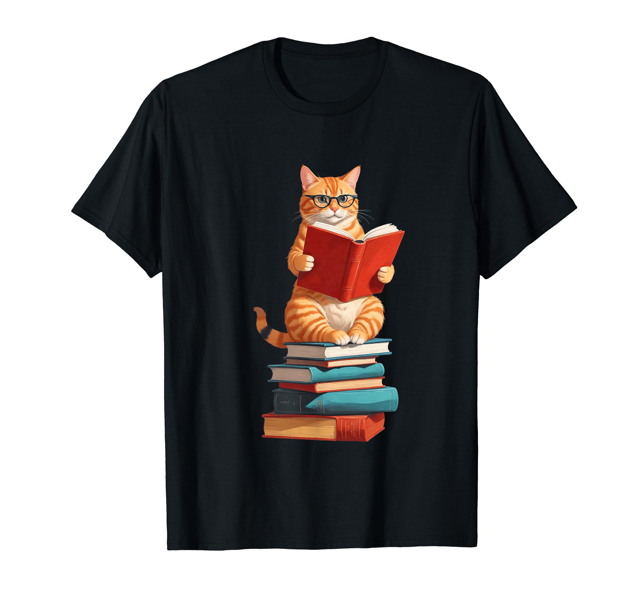 Book Cat Nine Lives Adventure T-Shirt - Novelty Apparel for Adults - T-Shirt, Sweatshirt, Hoodie