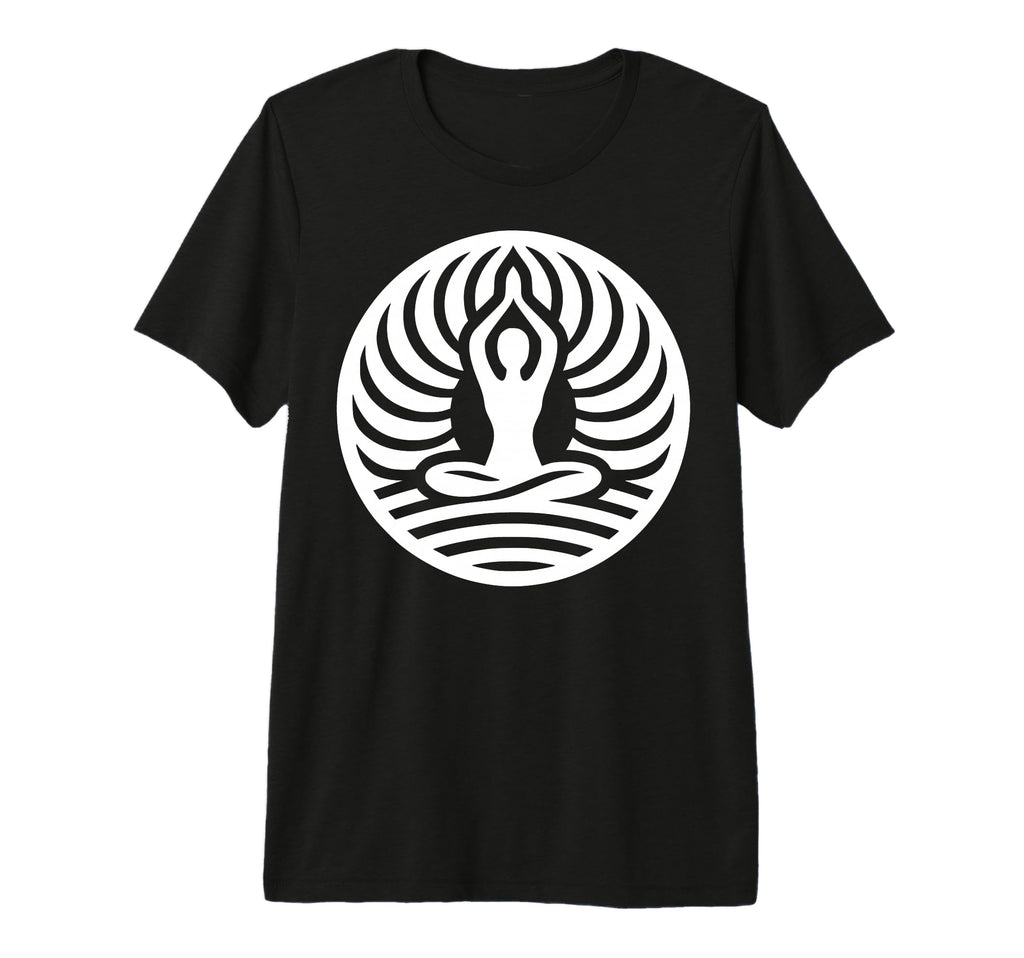 Yogi Silhouette Waves Wellness T-Shirt - Custom Art Print Men Women - T-Shirt, Sweatshirt, Hoodie