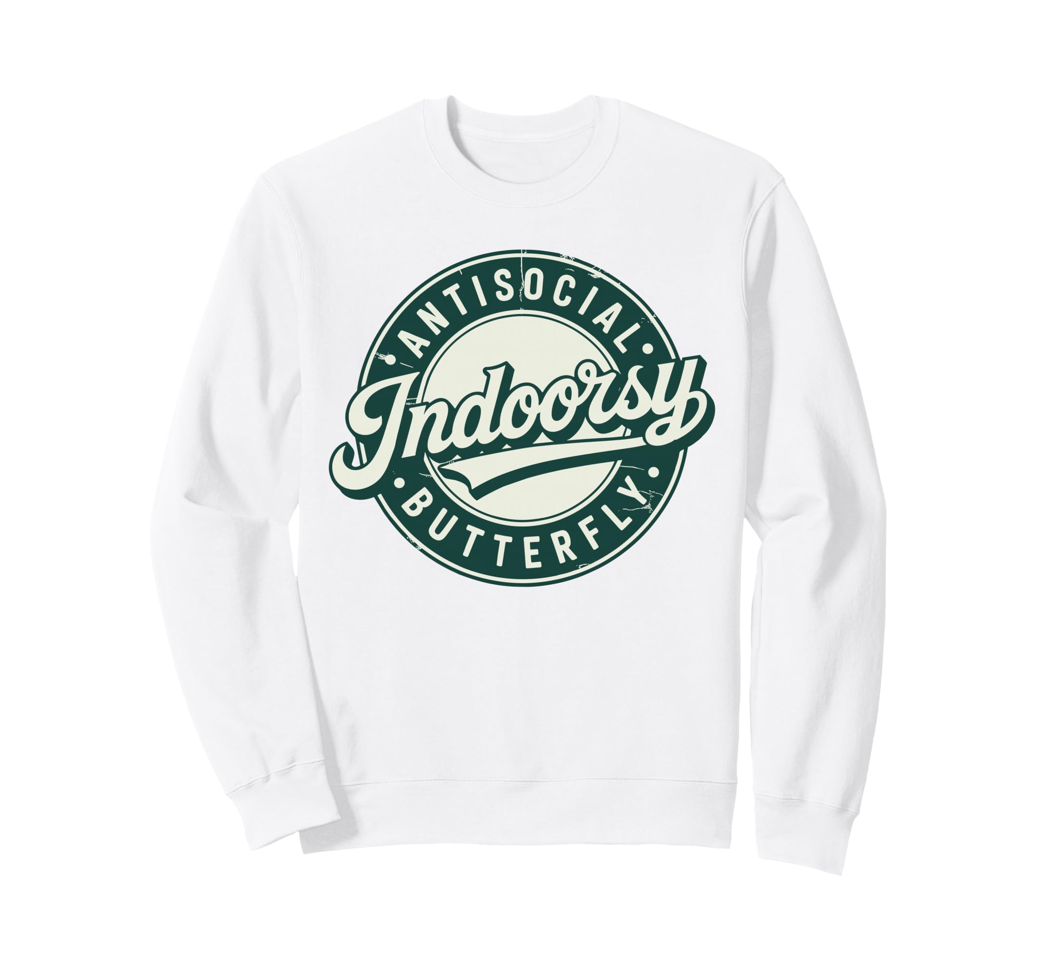 Indoorsy Antisocial Butterfly Sweatshirt - Minimalist Print Men Women - T-Shirt, Sweatshirt, Hoodie