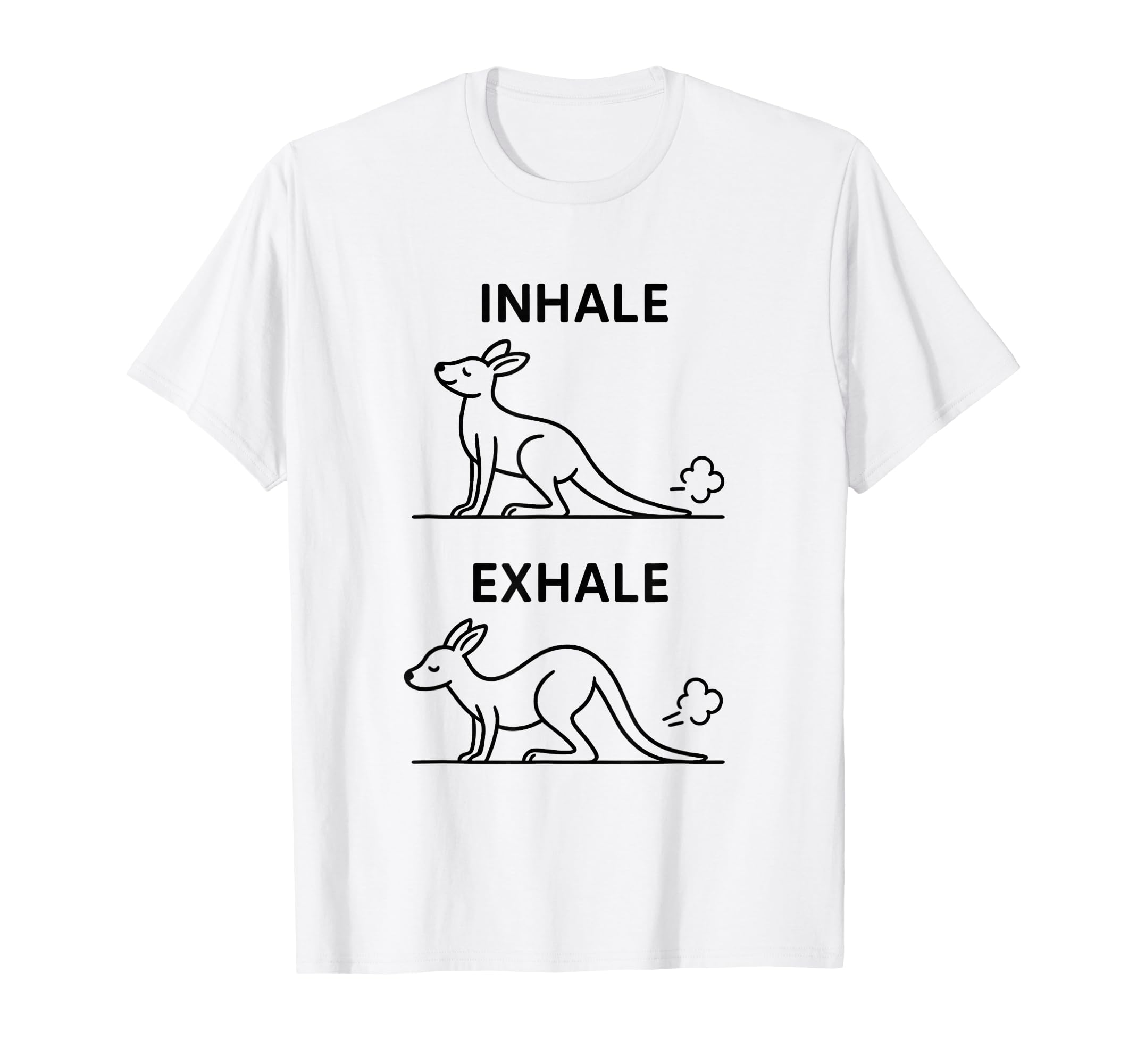 Funny Yoga Inhale Exhale Pooping T-Shirt - Unique Graphic for Adults - T-Shirt, Sweatshirt, Hoodie