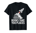Books Take You Places Rocket Stack T-Shirt - Streetwear Style Men Women - T-Shirt, Sweatshirt, Hoodie