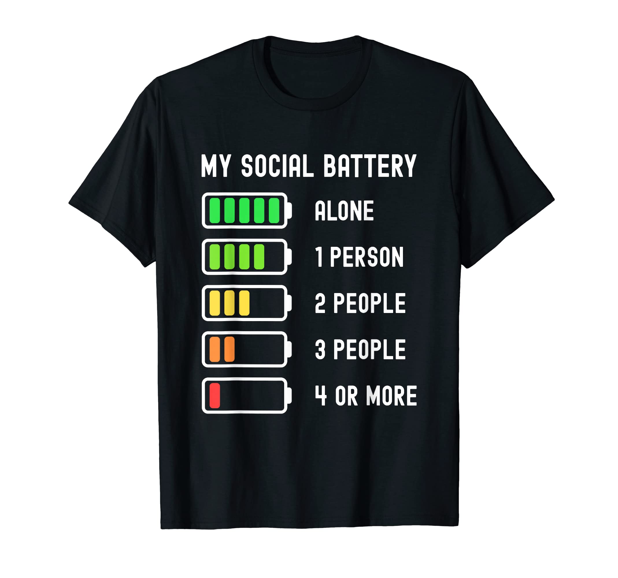 My Social Battery Funny Introvert T-Shirt - Minimalist Print for Adults - T-Shirt, Sweatshirt, Hoodie