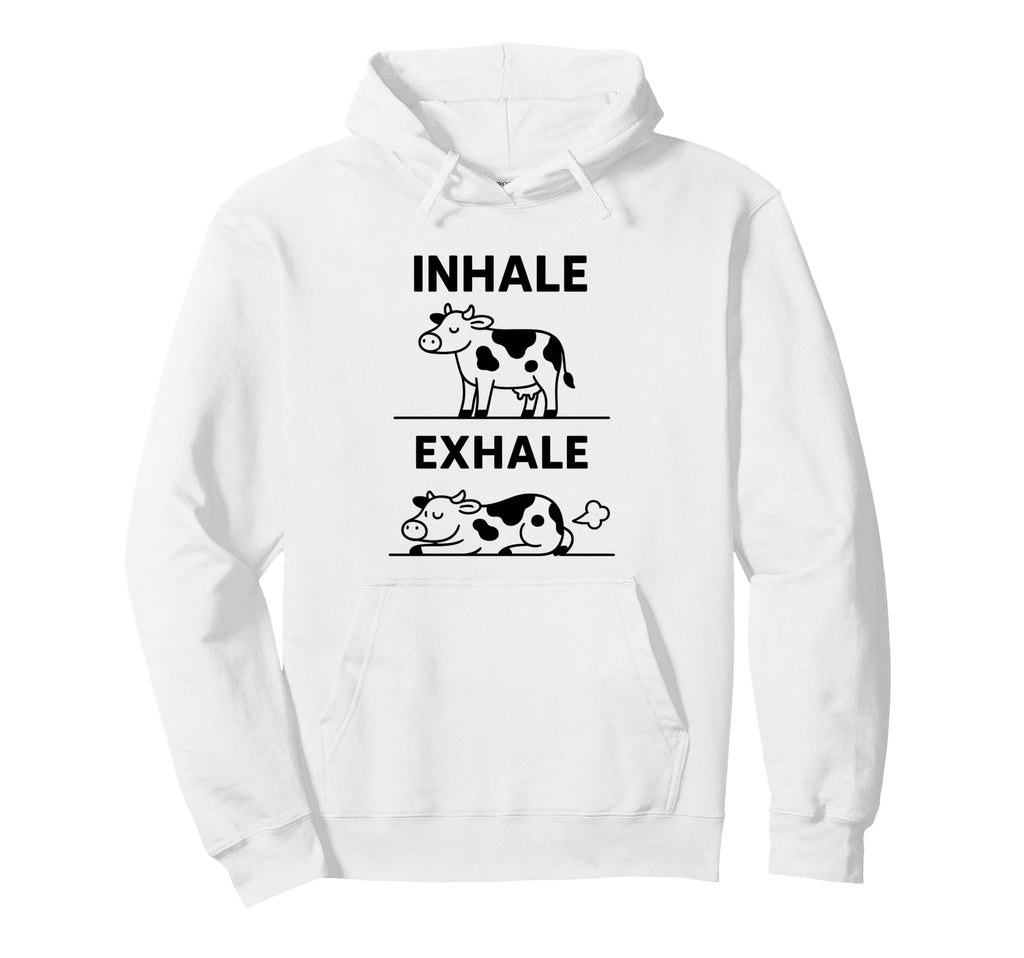 Funny Yoga Inhale Exhale Pooping Animal Hoodie - Trendy Graphic for Adults - T-Shirt, Sweatshirt, Hoodie