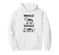 Funny Yoga Inhale Exhale Pooping Animal Hoodie - Trendy Graphic for Adults - T-Shirt, Sweatshirt, Hoodie